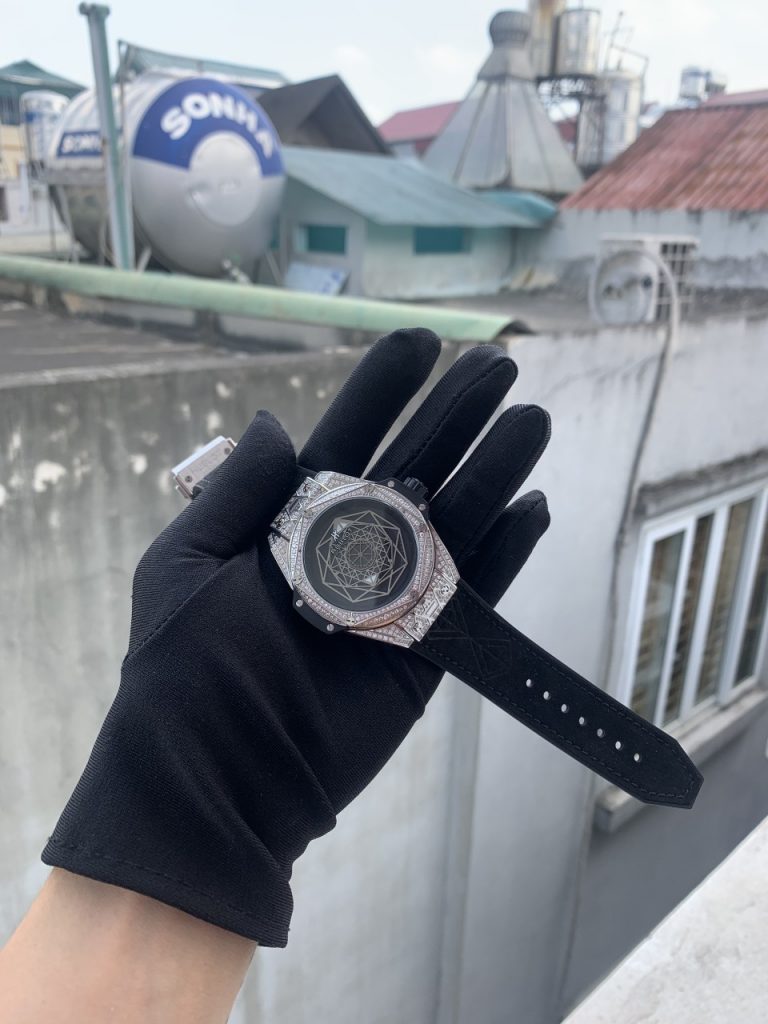 Đồng hồ Hublot Sang Bleu nam đính đá