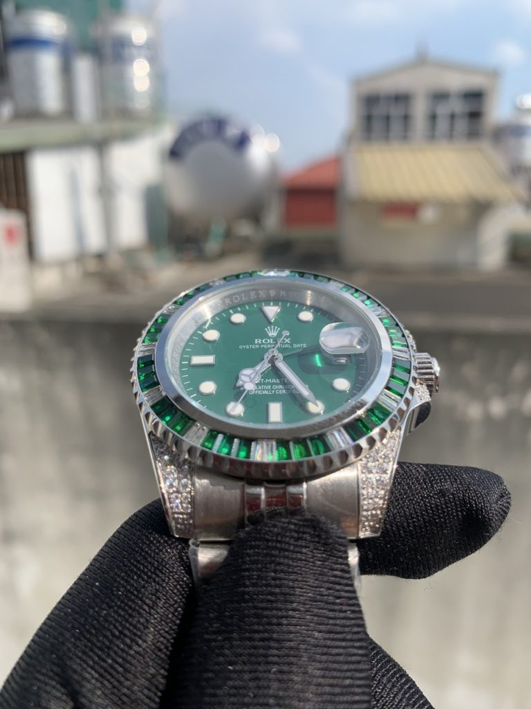 Đồng hồ Rolex nam dây kim loại đính đá
