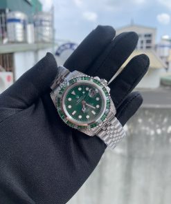 Đồng hồ Rolex nam đính đá màu xanh lá cây
