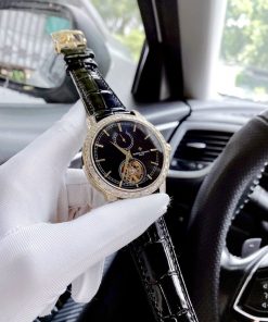 Đồng hồ Vacheron Consantin nam dây da màu đen