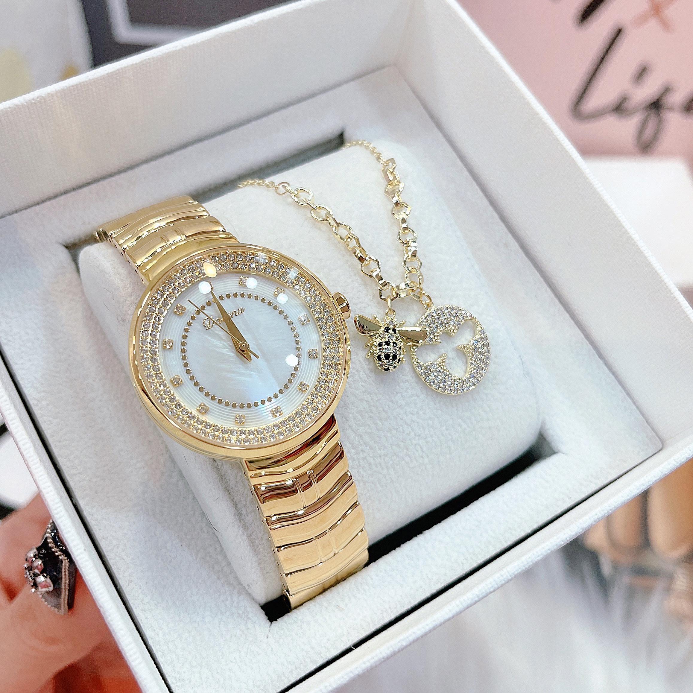 Đồng hồ mặt xà cừ Davena chính hãng Đồng hồ mặt xà cừ Davena chính hãng