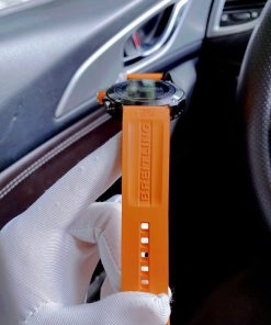 Đồng hồ Breitling dây cao su màu cam