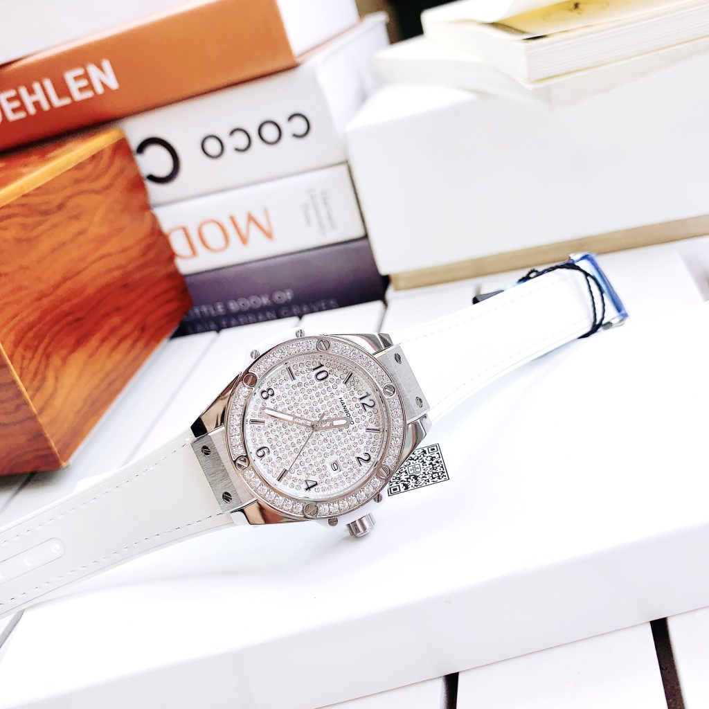 Đồng hồ Hanboro đính đá dây cao su