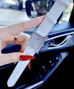 Đồng hồ Hermes nữ dây da màu trắng