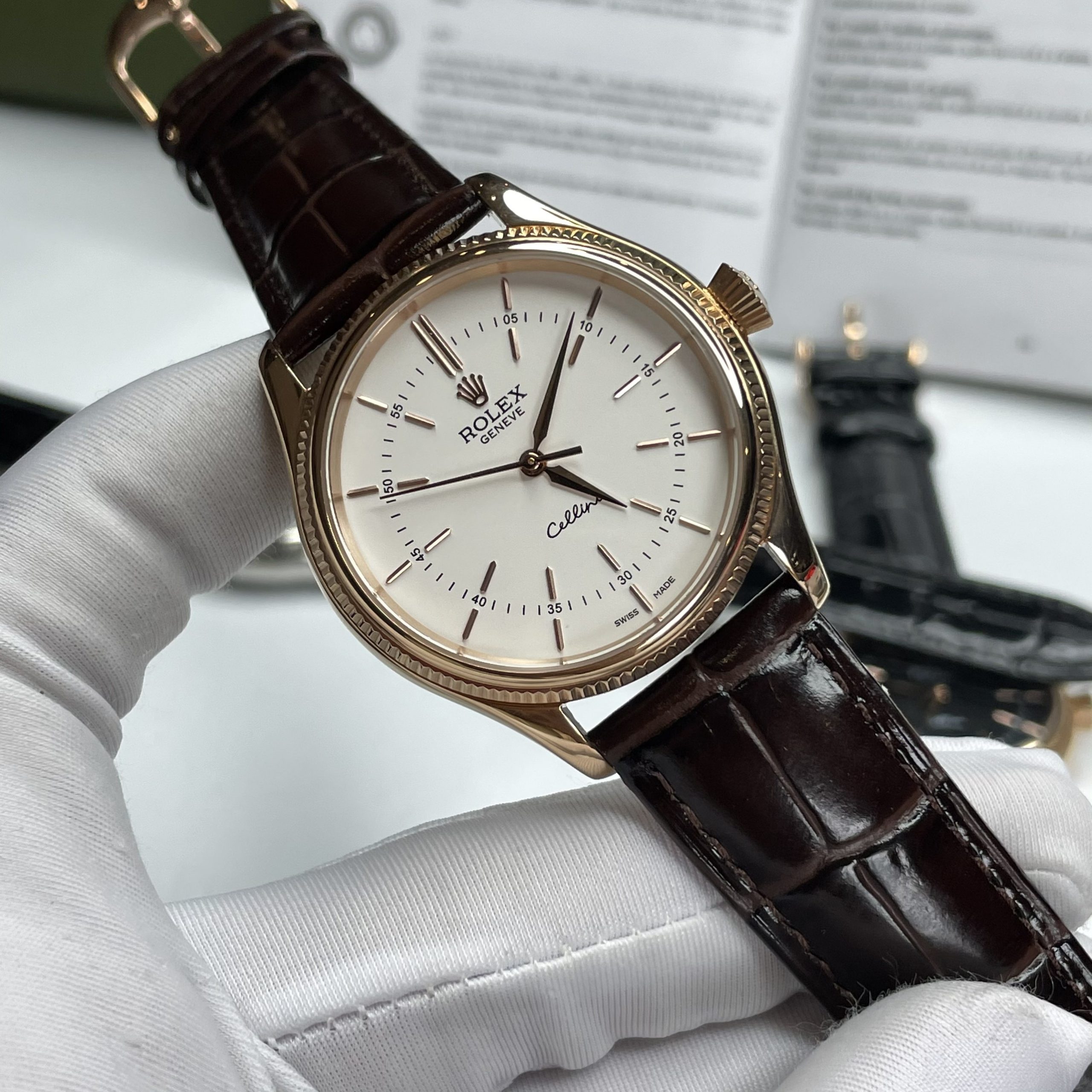 Đồng hồ Rolex nam dây da Rep 11 Đồng hồ Rolex nam dây da Rep 11