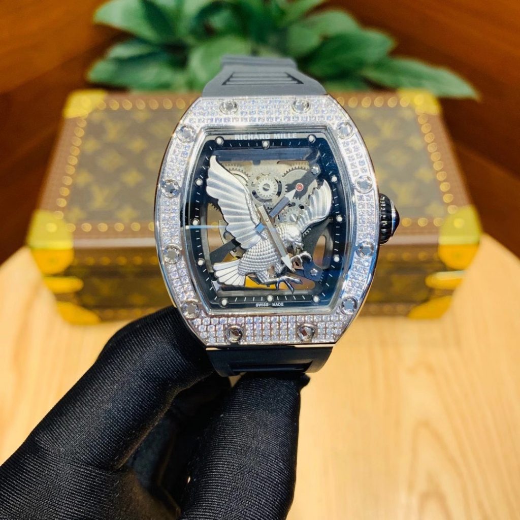Đồng hồ nam đính đá Richard Mille đại bàng