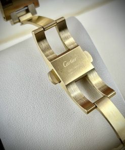 Đồng hồ Cartier nam dây kim loại màu vàng