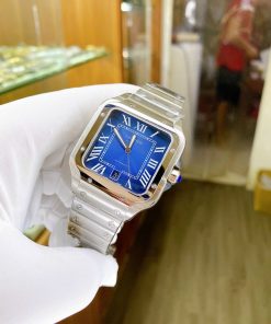 Đồng hồ Cartier nam mặt vuông dây kim loại