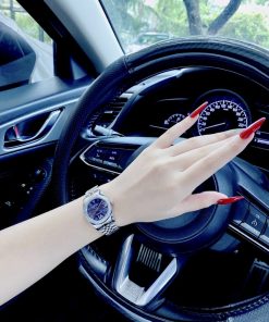 Đồng hồ Rolex nữ mặt tròn đính đá