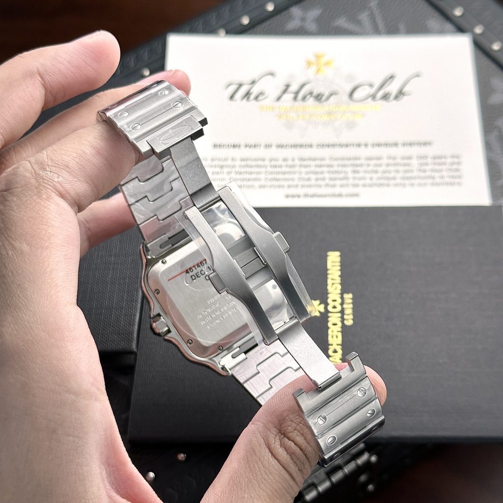 Đồng hồ Cartier Rep 11 Santos mặt trắng WSSA0018 nhà máy BV 39 (1)