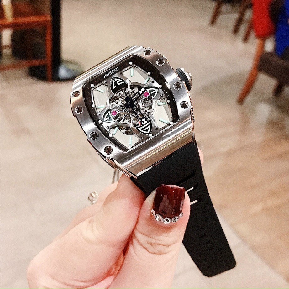 Đồng hồ Hanboro nam dây cao su