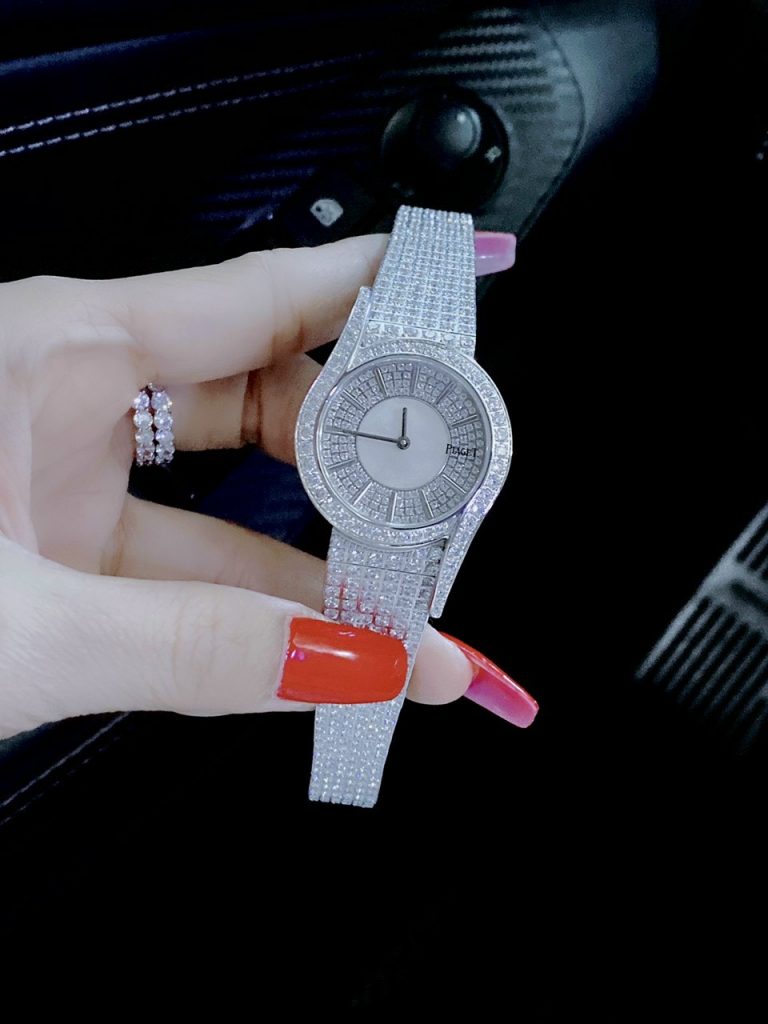 Đồng hồ Piaget nữ dây kim loại đính đá