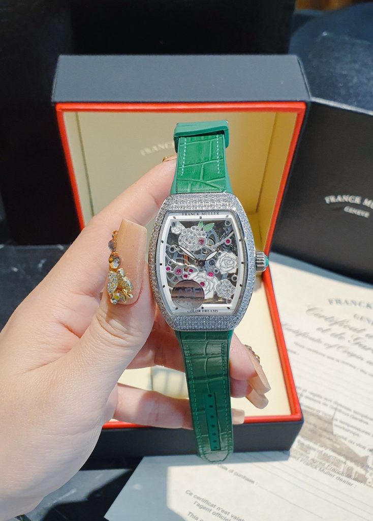 Đồng hồ Franck Muller V32 ABF Thụy Sỹ màu xanh lá