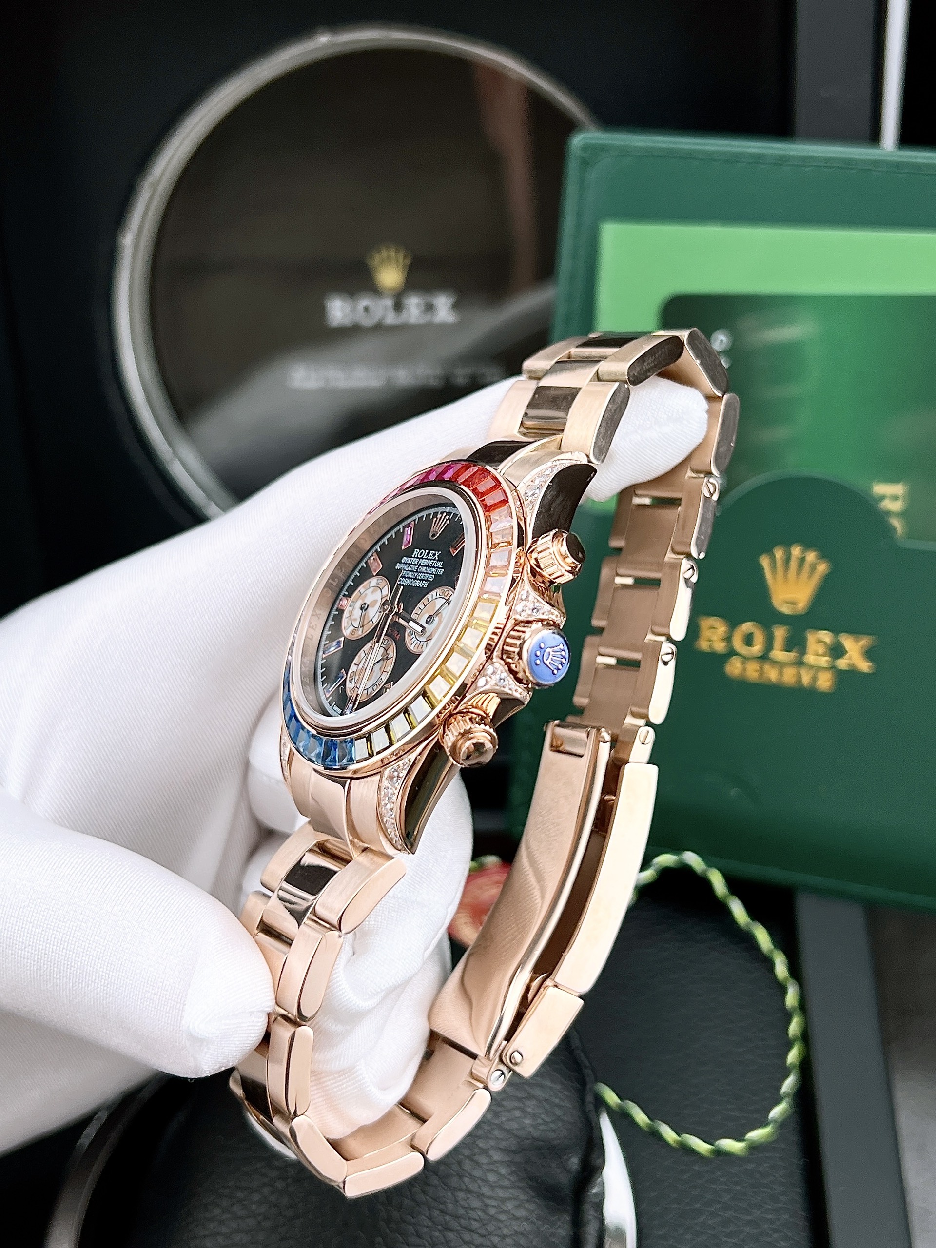Đồng hồ Rolex Daytona Rainbow Super Fake Nhật Đồng hồ Rolex Daytona Rainbow Super Fake Nhật