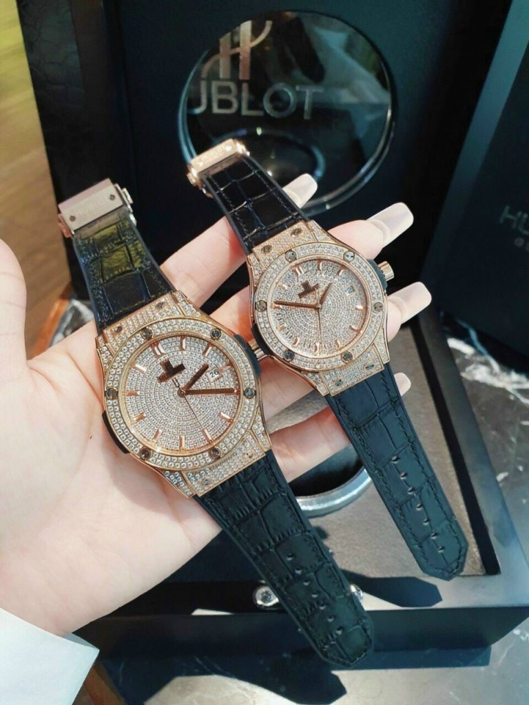 Đồng hồ cặp đẹp Hublot đính đá