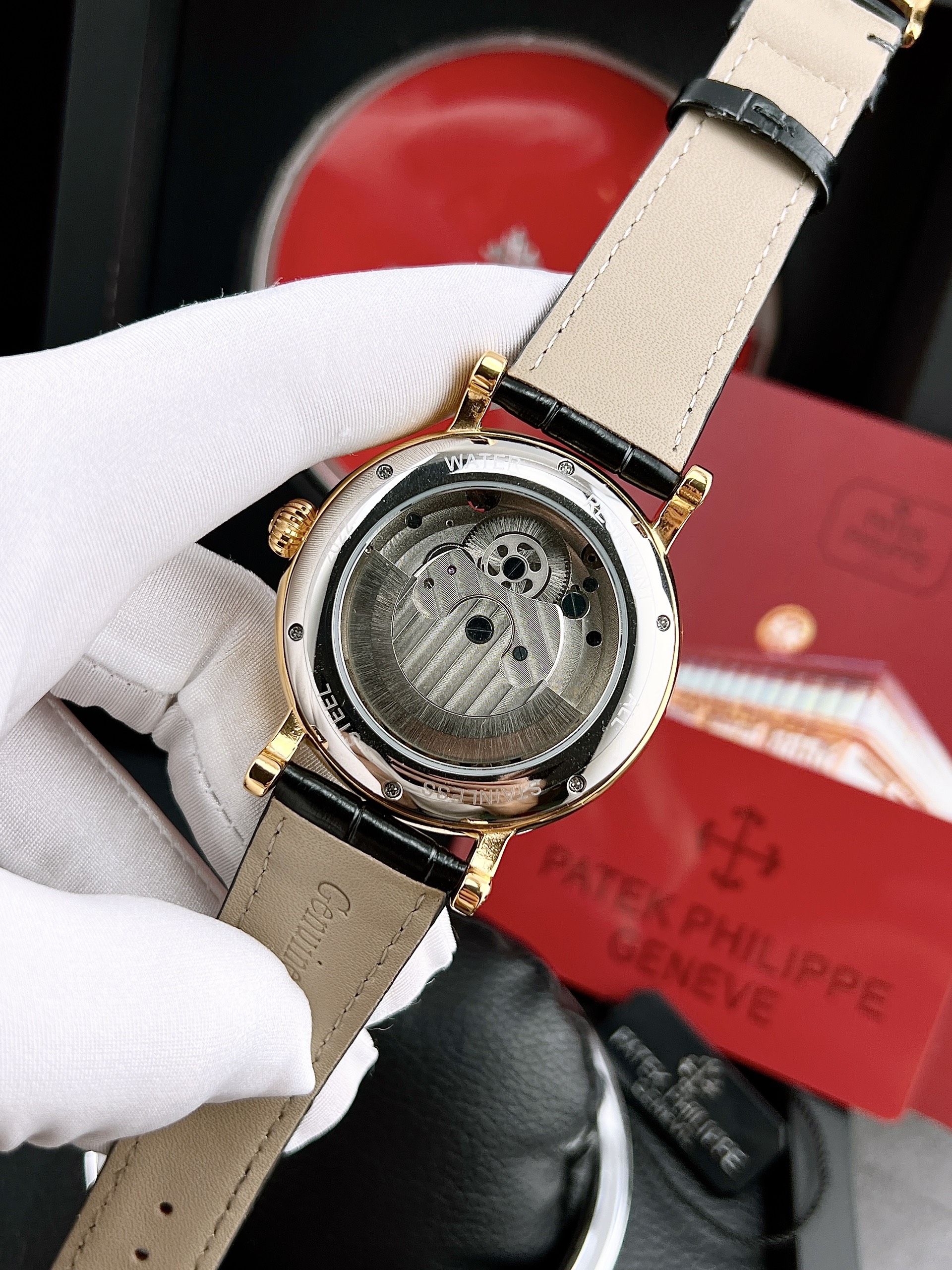 Đồng hồ cơ lộ máy Patek Philippe Automatic Đồng hồ cơ lộ máy Patek Philippe Automatic