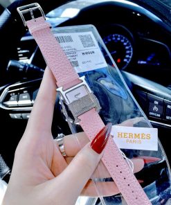 Đồng hồ Hermes nữ màu hồng