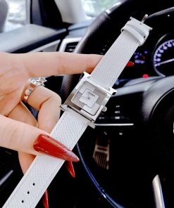 Đồng hồ Hermes nữ siêu cấp dây da màu trắng