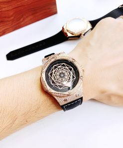 Đồng hồ cặp đẹp Hanboro chính hãng dây cao su