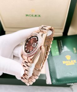 Đồng hồ cơ Rolex Super Fake Nhật Day-Date đính đá giá rẻ