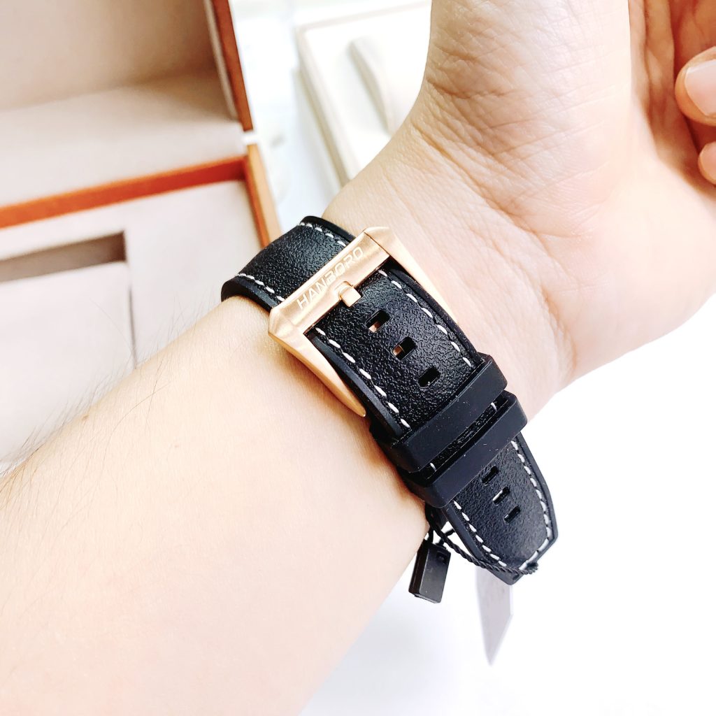 Đồng hồ nam Hanboro dây da