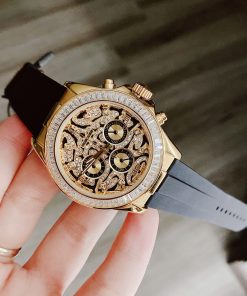 Đồng hồ Huboler chính hãng dây cao su màu đen