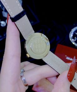 Đồng hồ nữ Swarovski dây da màu đen like auth