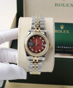 Đồng hồ Rolex nữ DateJust Super Fake 1:1 Nhật niềng đính đá