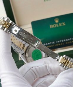 Đồng hồ Rolex nữ giá rẻ Super Fake máy cơ Nhật dây Demi mặt trắng