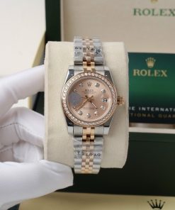 Đồng hồ Rolex nữ DateJust Super Fake 1:1 Nhật niềng đính đá