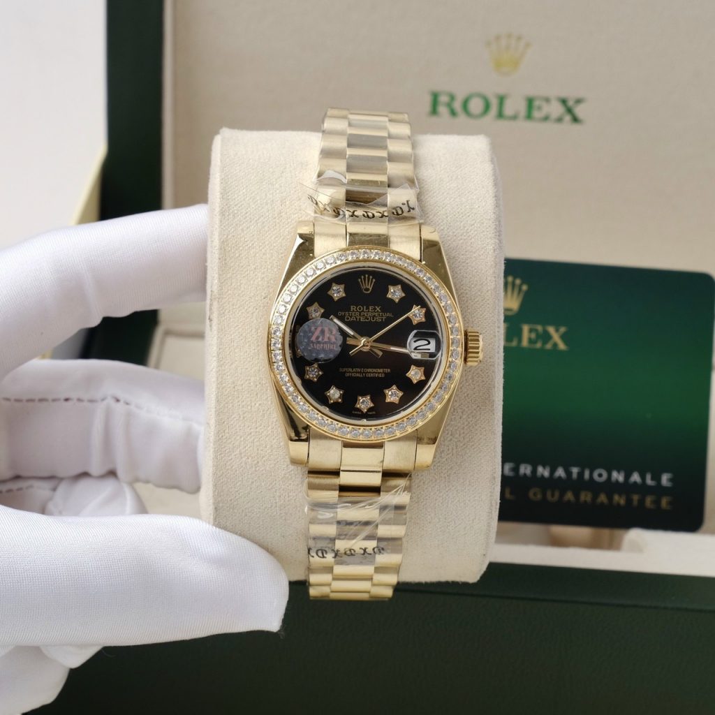 Đồng hồ Rolex Fake 11 Nhật nữ giá rẻ DateJust đính đá dây kim loại