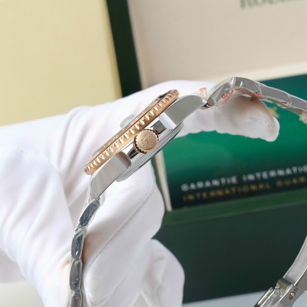 Đồng hồ Rolex GMT-Master Root Beer Fake Nhật màu demi 40mm