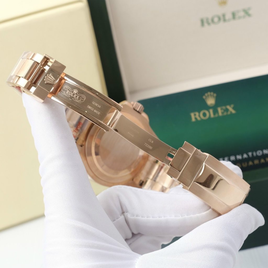 Đồng hồ Rolex GMT-Master Root Beer Fake Nhật màu vàng hồng 40mm