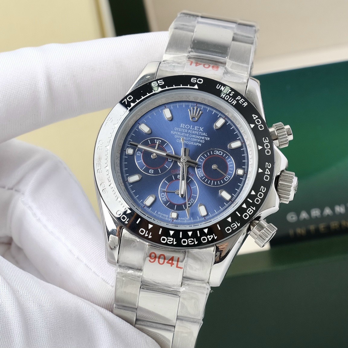 Đồng hồ Rolex Daytona Fake 11 máy Nhật mặt thiên thạch màu xanh Đồng hồ Rolex Daytona Fake 11 máy Nhật mặt thiên thạch màu xanh