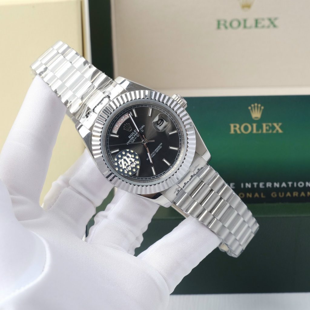 Đồng hồ nam Rolex Super Fake máy nhật Day-Date dây kim loại