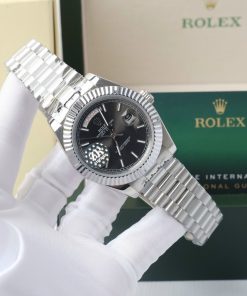 Đồng hồ nam Rolex Super Fake máy nhật Day-Date dây kim loại