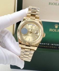 Đồng hồ nam Rolex Day-Date Super Fake máy cơ Nhật màu vàng