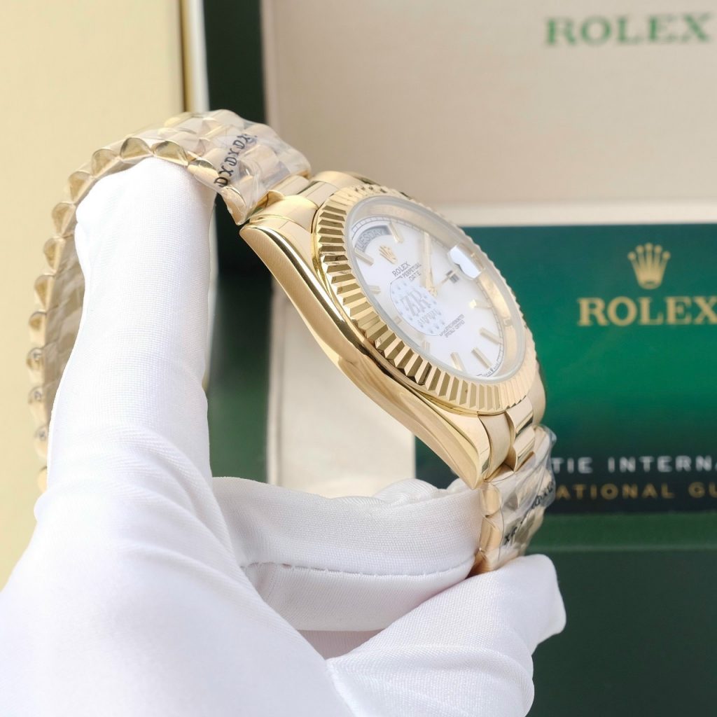 Đồng hồ nam Rolex Day-Date Super Fake máy cơ Nhật màu vàng