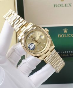 Đồng hồ nam Rolex Day-Date Super Fake máy cơ Nhật màu vàng