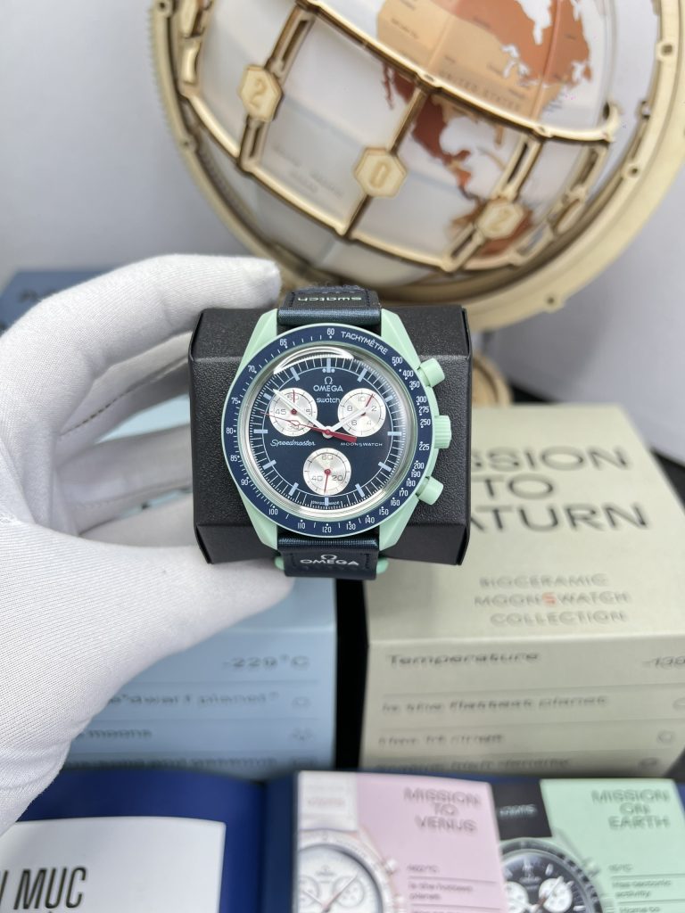 Đồng hồ Omega x Swatch SpeedMaster Fake Cao Cấp MoonSwatch Trái Đất