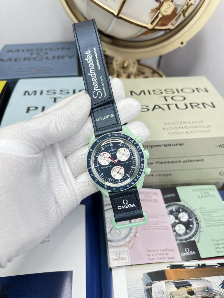 Đồng hồ Omega x Swatch SpeedMaster Fake Cao Cấp MoonSwatch Trái Đất