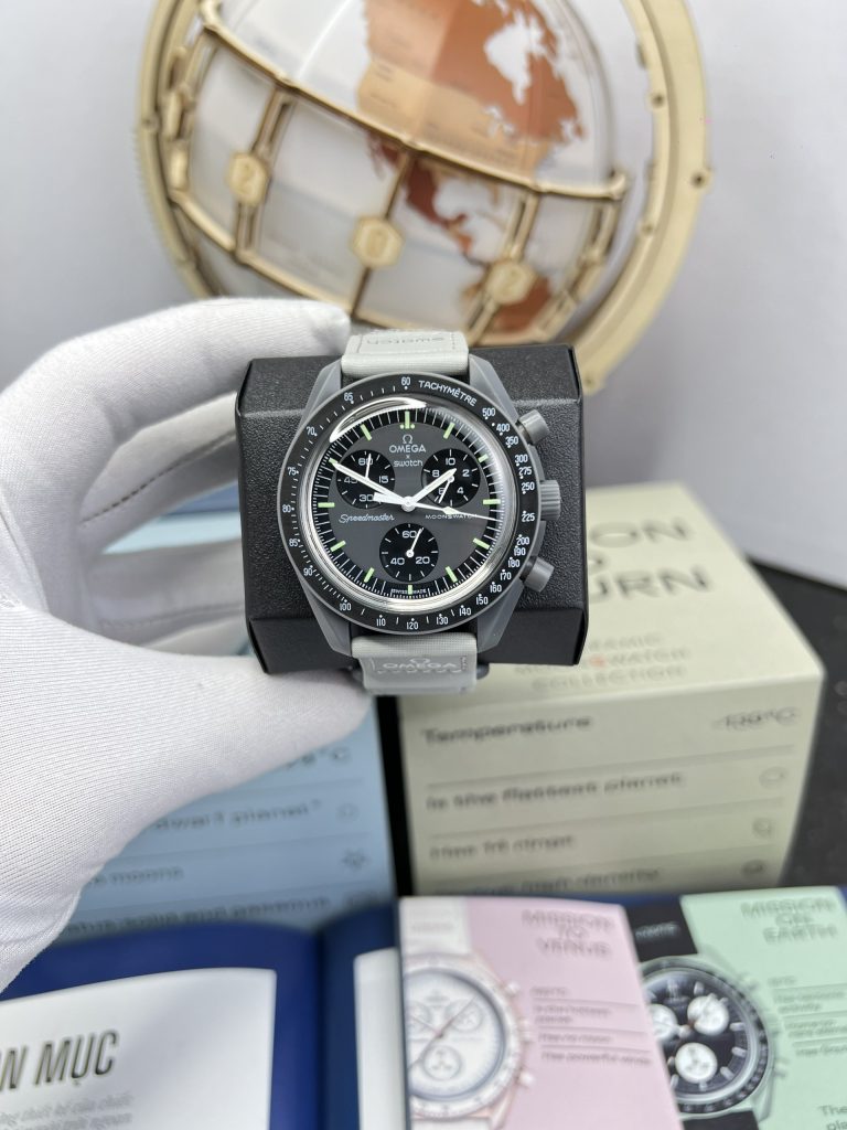 Đồng hồ Omega x Swatch SpeedMaster Fake Cao Cấp MoonSwatch Sao Thủy 42mm
