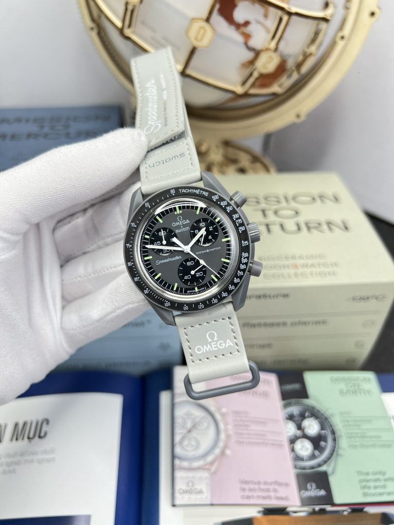 Đồng hồ Omega x Swatch SpeedMaster Fake Cao Cấp MoonSwatch Sao Thủy 42mm