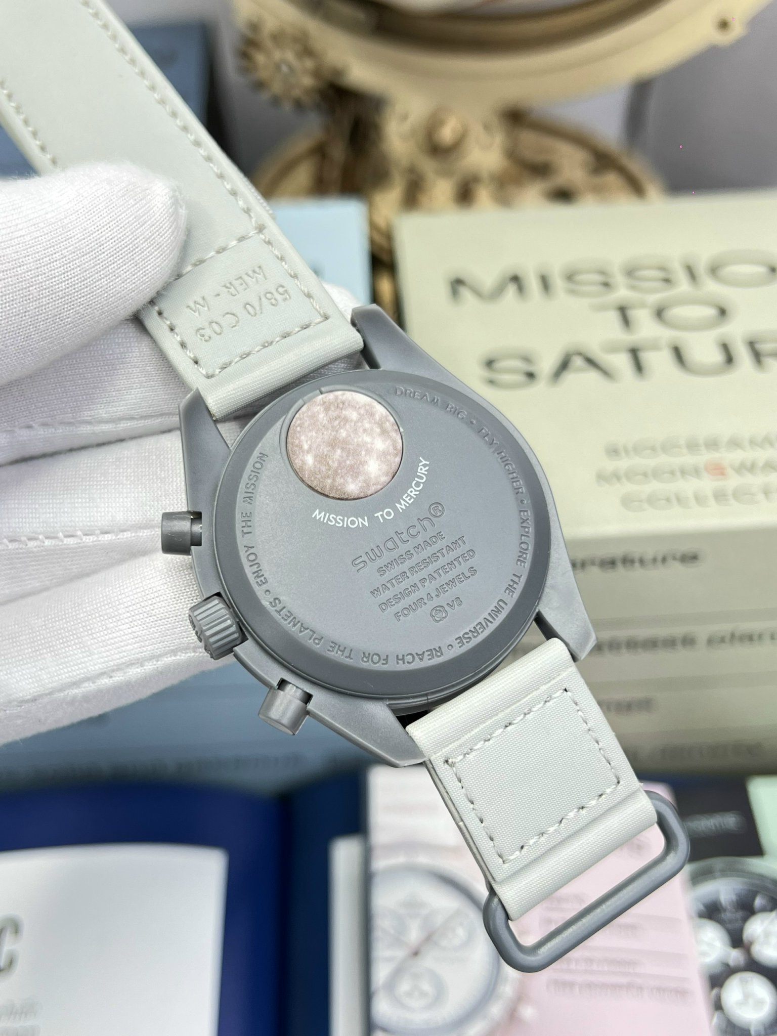 Đồng hồ Omega x Swatch SpeedMaster Fake Cao Cấp MoonSwatch Sao Thủy 42mm Đồng hồ Omega x Swatch SpeedMaster Fake Cao Cấp MoonSwatch Sao Thủy 42mm