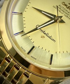 Đồng hồ Omega Constellation Automatic nam mạ vàng máy Nhật 40mm