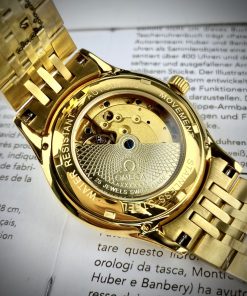 Đồng hồ Omega Constellation Automatic nam mạ vàng máy Nhật 40mm