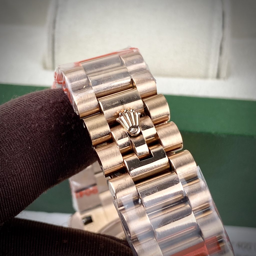 Đồng hồ Rolex Day-Date Rose gold mặt xanh lá Super Fake Nhật 40mm