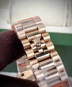 Đồng hồ Rolex Day-Date Rose gold mặt xanh lá Super Fake Nhật 40mm