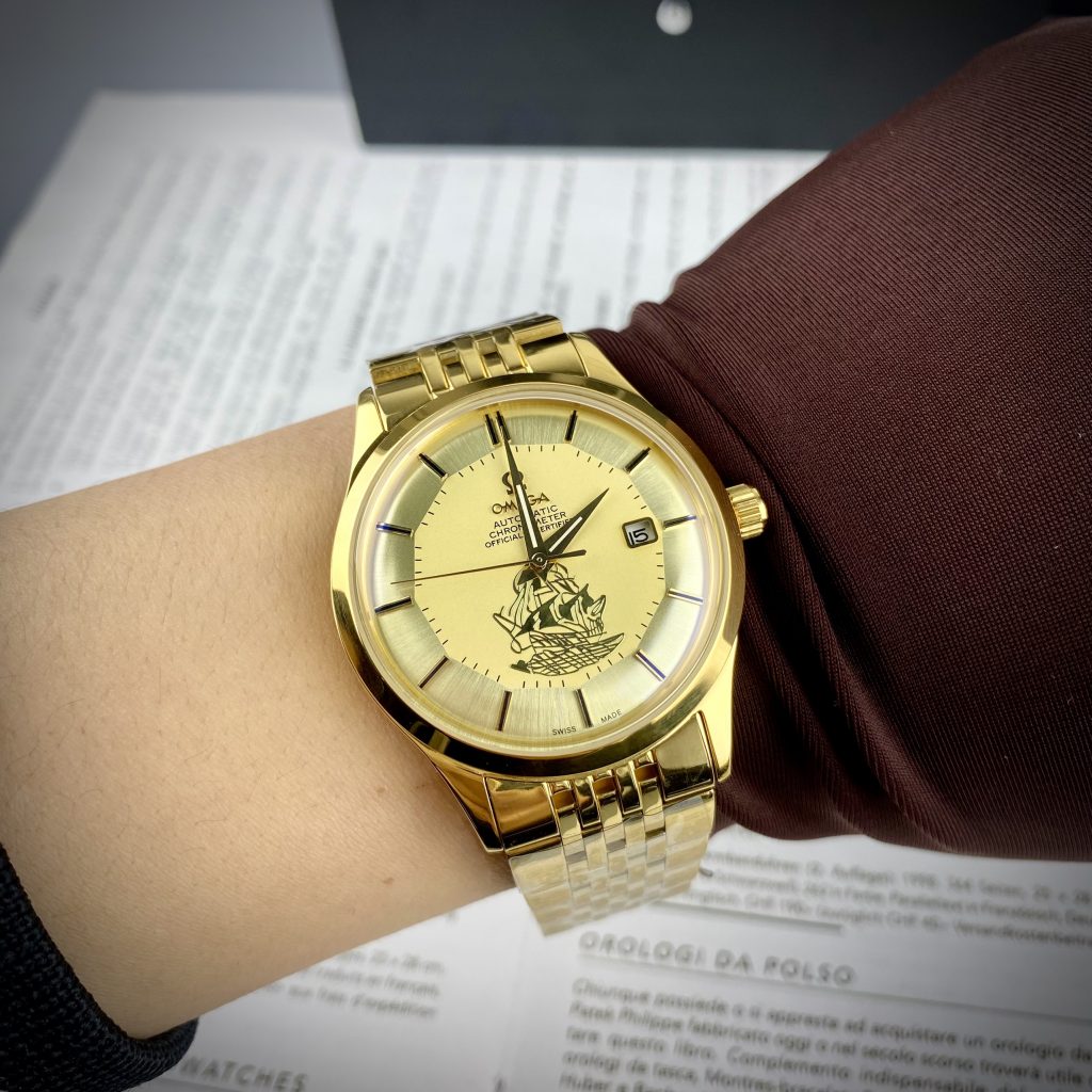 Đồng hồ Omega thuận buồm xuôi gió Super Fake máy cơ Nhật 40mm