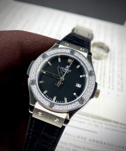 Đồng hồ Hublot Classic Fusion nữ đính đá Fake 11 máy Nhật 33mm